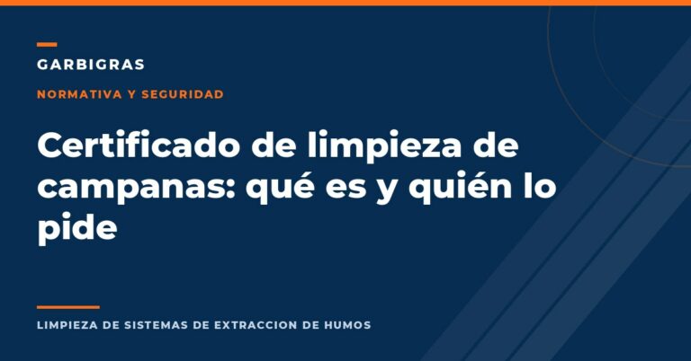 Documentación de mantenimiento del sistema de extracción de humos de una cocina profesional